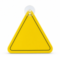 120 Pieces Car Safety Warning Signs with Suction Mount, Yellow Triangle, 18 x 18 cm