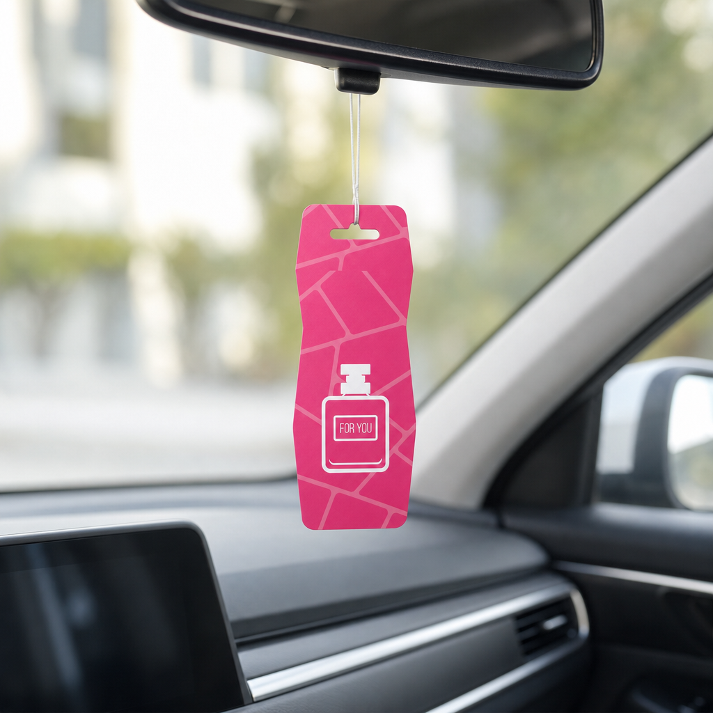 240 Pieces Hanging Card Car Air Fresheners, Hawaii Scent, For You Design, Pink, 20 x 8 cm