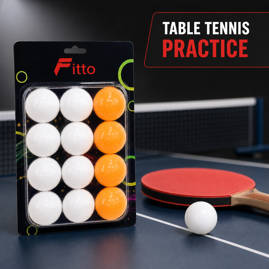 120 Pieces Table Tennis Balls, 12-Piece Blister Pack, Assorted White and Orange