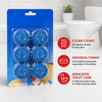 120 Pieces Toilet Cleaner Tabletses, Blue, 6-Piece