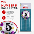 240 Pieces Birthday Number 5 Cake Candle, 5 cm
