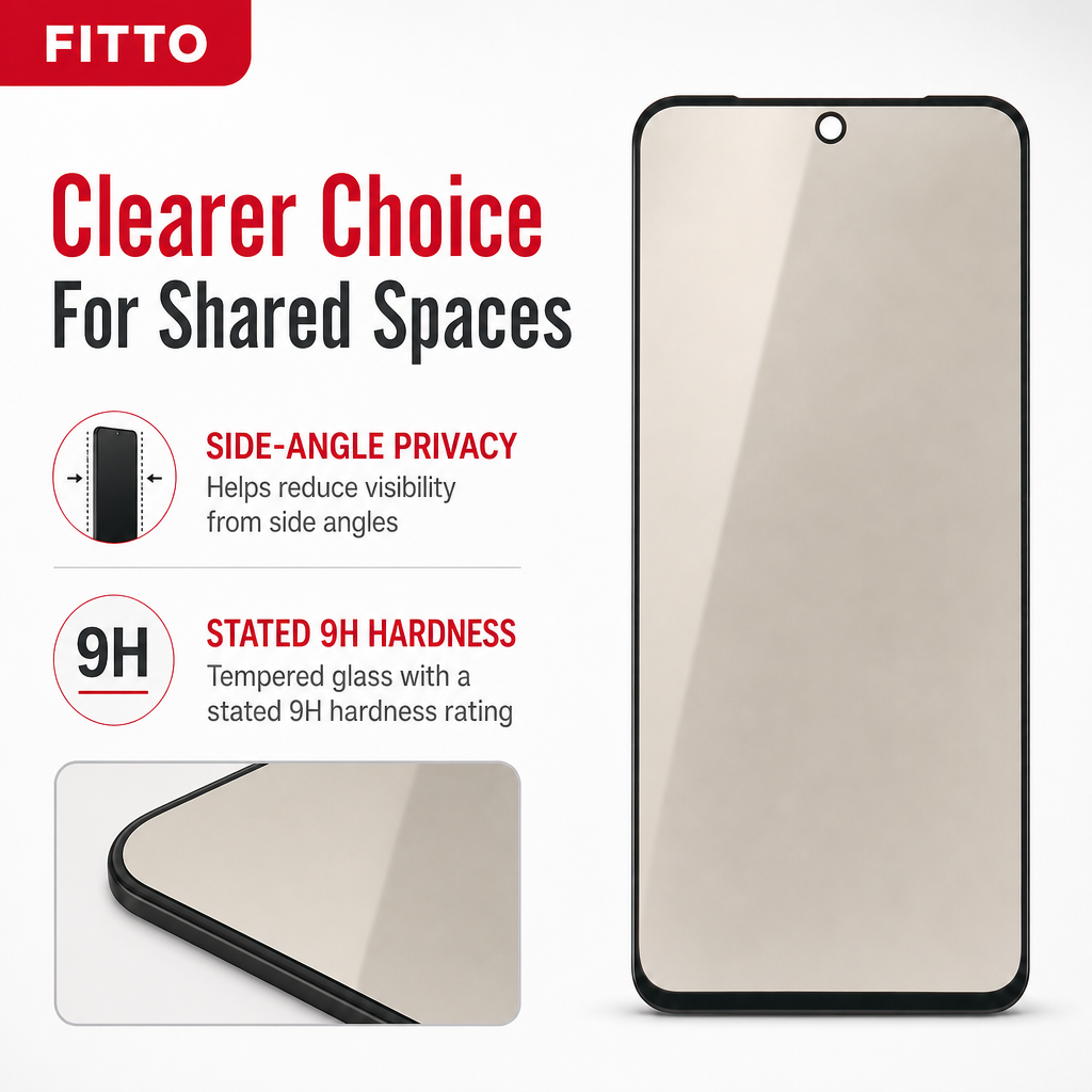 144 Pieces 5D Privacy Tempered Glass Screen Protectors for a Compatible Phone, 9H Hardness