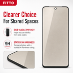 144 Pieces 5D Privacy Tempered Glass Screen Protectors for a Compatible Phone, 9H Hardness