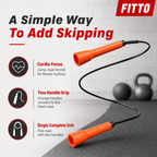 96 Pieces Jump Ropes for Cardio and Fitness, Black Rope with Orange Handles, Single Exercise Skipping Rope