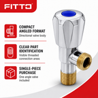120 Pieces 1/2 Inch Angle Valve, Silver Brass Finish, 1 Piece