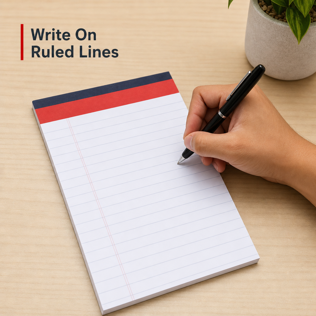 240 Pieces Single-Line Ruled Writing Pad, 5 x 8 Inch, 40 Sheets, 1 Piece