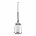 96 Pieces Slotted Turner Spatula with Stainless Steel Head and Plastic Handle, 34 x 7.5 cm, 1 Piece
