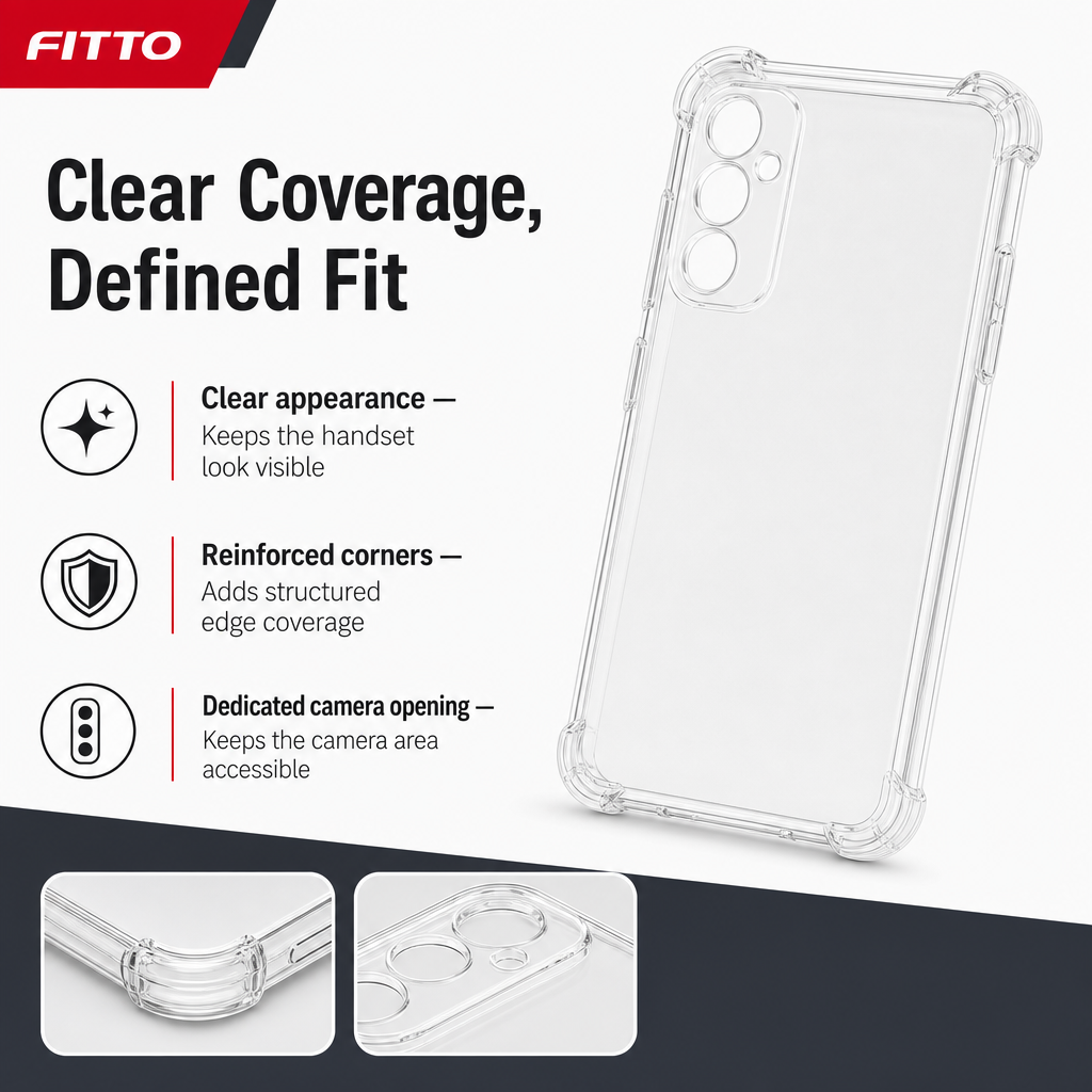 240 Pieces Clear Protective Phone Cases with Reinforced Corners for A16 4G