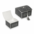 240 Pieces Decorative Chocolate Box with Ornate Pattern and Tassel, Black and Silver, 12 x 12 x 6.5 cm, 1 Piece