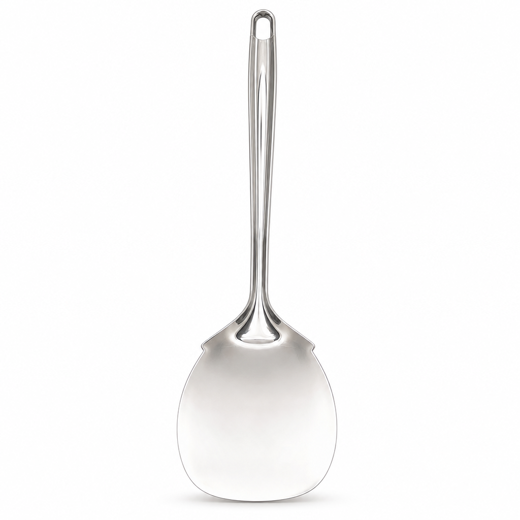 144 Pieces Flat Turner Spatula, Silver Stainless Steel Cooking Utensils, 35.5 x 9 cm, 1 Piece