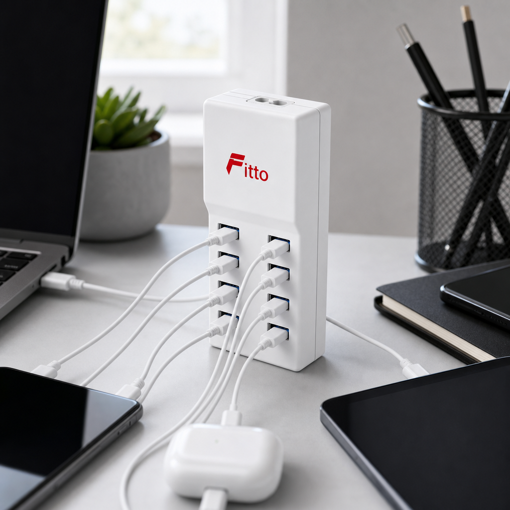 72 Pieces 50W 10-Port USB Desktop Charging Station, Multi-Device Charging Hub