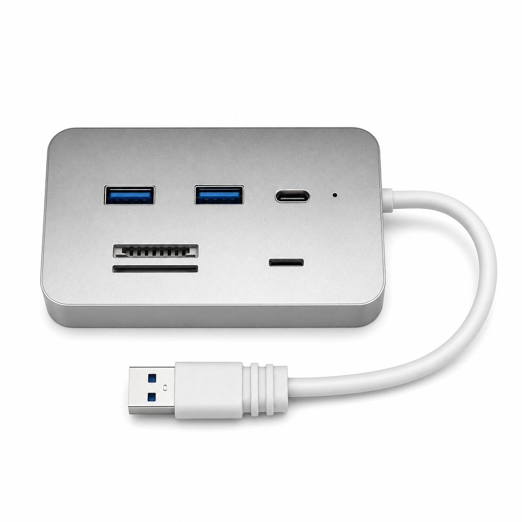 96 Pieces USB 3.0/3.1 Hub with Card Reader and 20 cm Cable for Computer Accessories