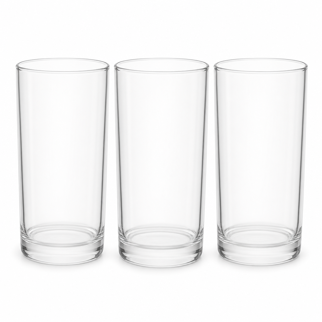 96 Pieces Clear Glass Tumbler Set, 210 ml, 3 Pieces