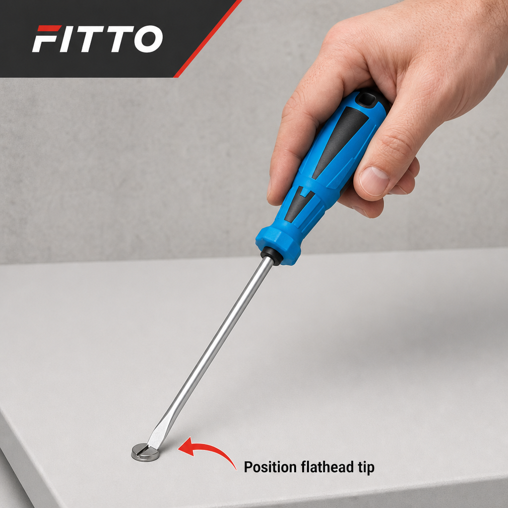 144 Pieces Long Flathead Screwdriver with Comfort Grip, 35 cm, Blue Black Silver, 1 Piece
