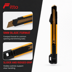 120 Pieces Utility Knives with Titanium Blade, 9mm, Black and Orange, Single Piece