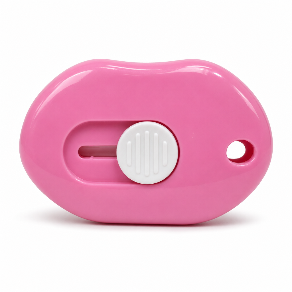96 Pieces Mini Retractable Utility Cutter No. 611, 9 cm, Pink and White, 1 Piece