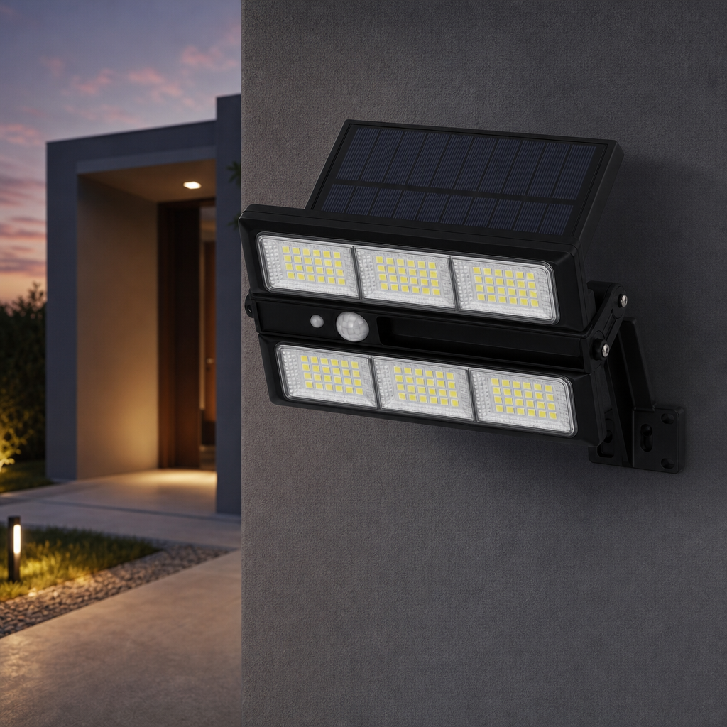 72 Pieces Solar Sensor LED Outdoor Light with Remote Control, Black, 1 Piece