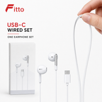 120 Pieces USB-C Wired Earphoneses, White Digital Decoding Stereo Headset