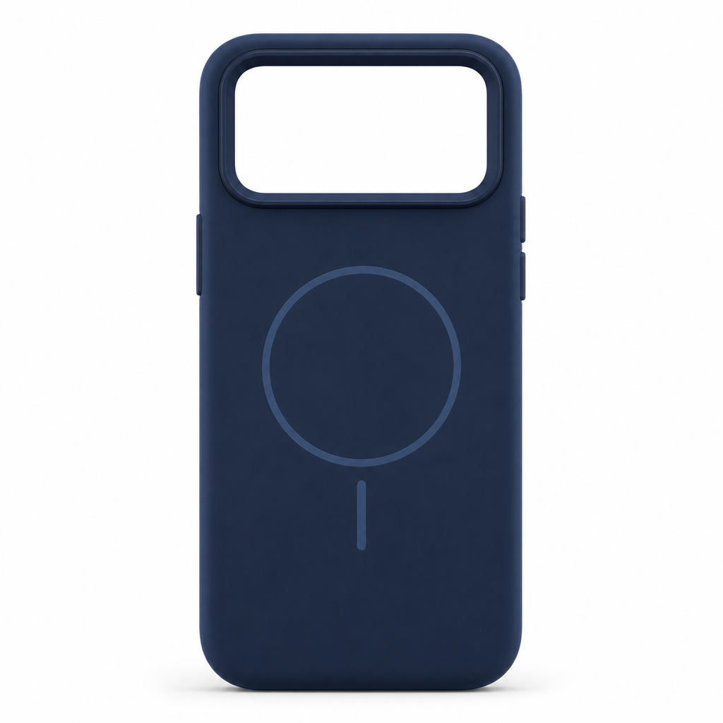 120 Pieces Silicone Magnetic Phone Cases with Raised Camera Protection, Navy Blue