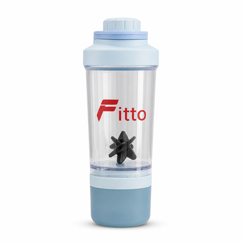 96 Pieces 500ml Shaker Bottle with Mixer, Light Blue