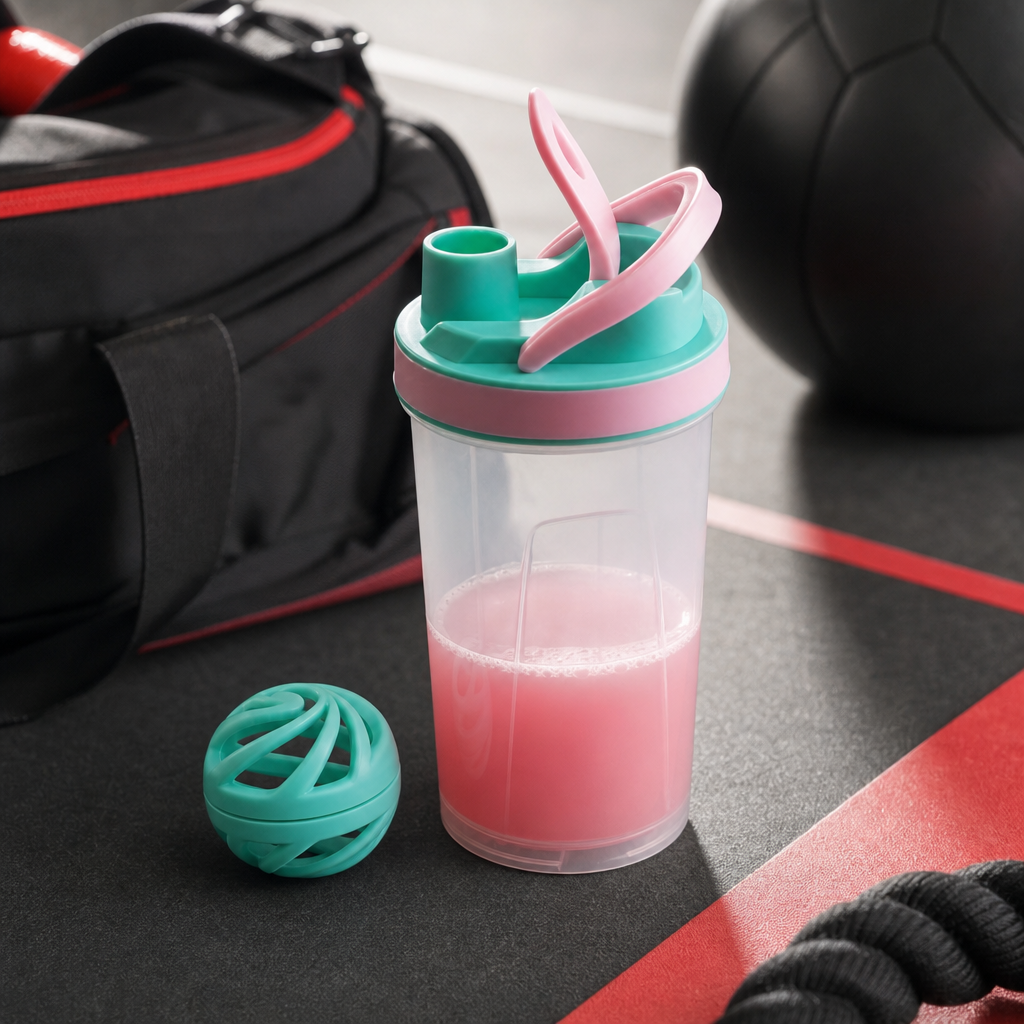 120 Pieces Sports Shaker Bottle 550 ml with Mixing Ball and Carry Handle, Assorted Colours