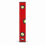 96 Pieces 40 cm Red Aluminum Spirit Level with 3 Vials and Integrated Measuring Scale