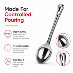 120 Pieces Stainless Steel Basting Spoon, Size No. 3, 31 cm Long Handle