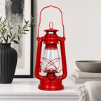 96 Pieces Metal Hurricane Lantern, Large Red Portable Lights, 30 cm