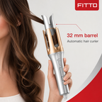60 Pieces Automatic Hair Curler, 32 mm Silver Barrel, 1 Piece