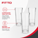 96 Pieces Glass Tumbler Set, 248 ml, 3 Pieces, Clear Drinkwares Cups for Water and Beverages