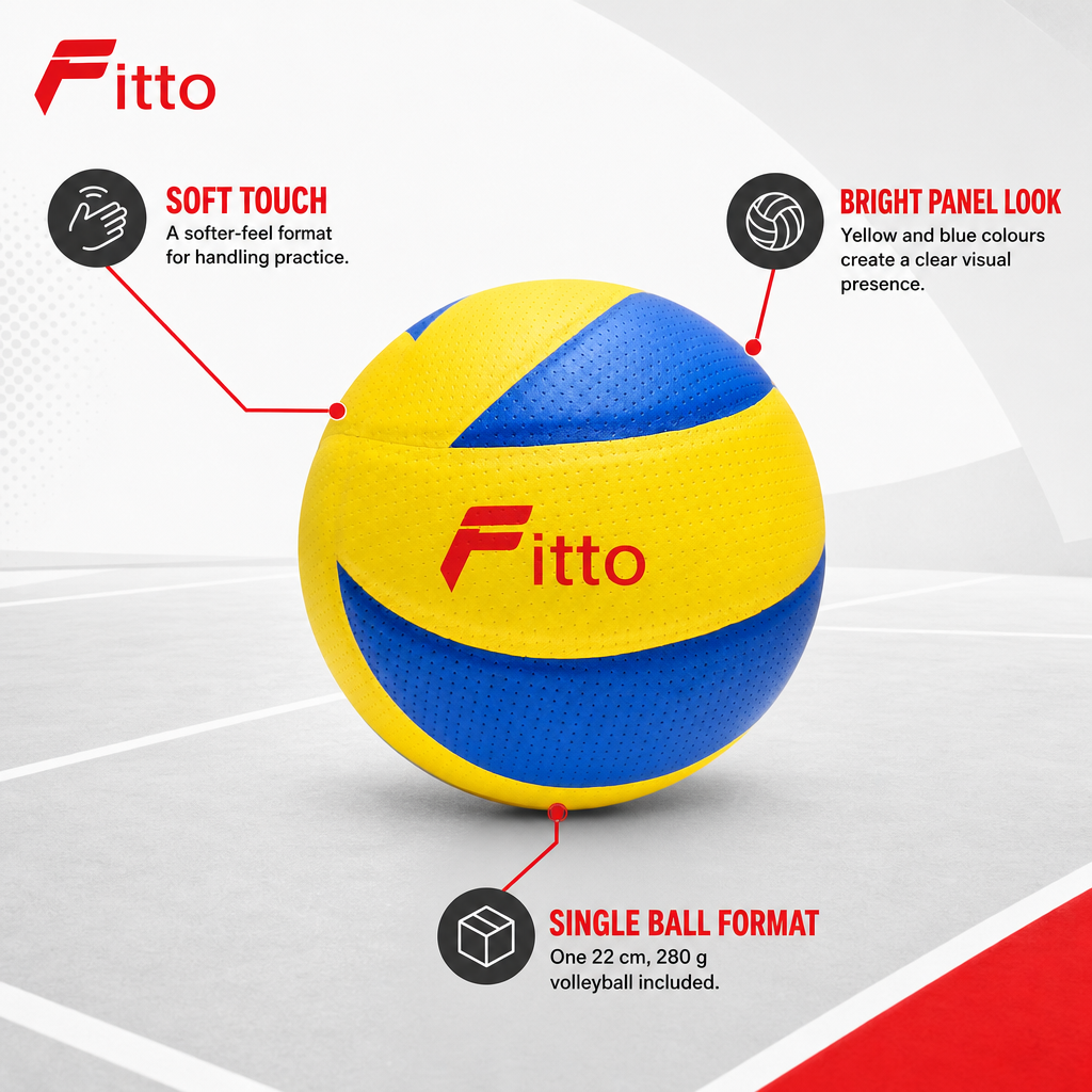72 Pieces Soft Touch Volleyball, Yellow and Blue, 22 cm, 1 Piece