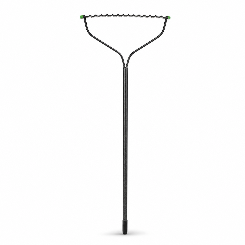 72 Pieces Steel Bow Garden Rake, 145 cm, Black and Green, 1 Piece