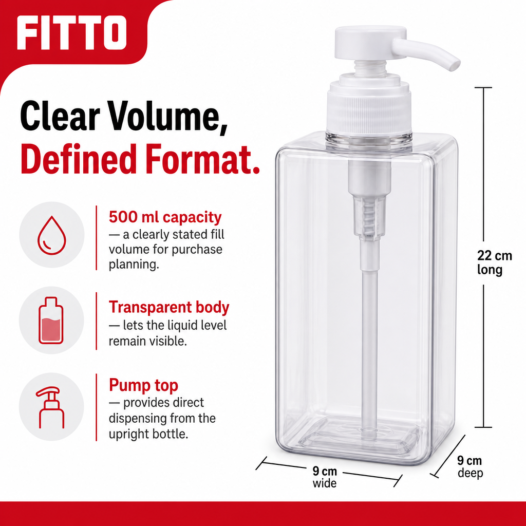 120 Pieces Clear 500 ml Liquid Soap Dispensers Bottle with Pump