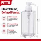 120 Pieces Clear 500 ml Liquid Soap Dispensers Bottle with Pump