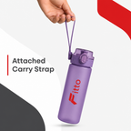96 Pieces Sports Water Bottles 800ml with Carry Strap, Purple