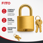240 Pieces Gold-Plated Padlock with Keys, 5 cm, Gold, 1 Set