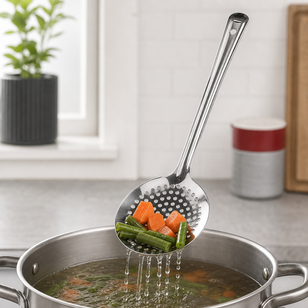 96 Pieces Stainless Steel Basting Skimmer, Perforated Cooking Utensils, Size No. 6, 34 cm