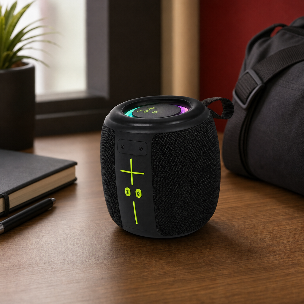 60 Pieces Portable Mini Speaker with Hi-Res Audio, RGB Light and Splash Resistance, 16 x 13 x 13 cm