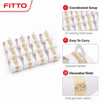 96 Pieces Candy Favor Boxes with Handle, White with Gold Pattern, 9.5 x 9.5 x 10 cm, 12 Pieces