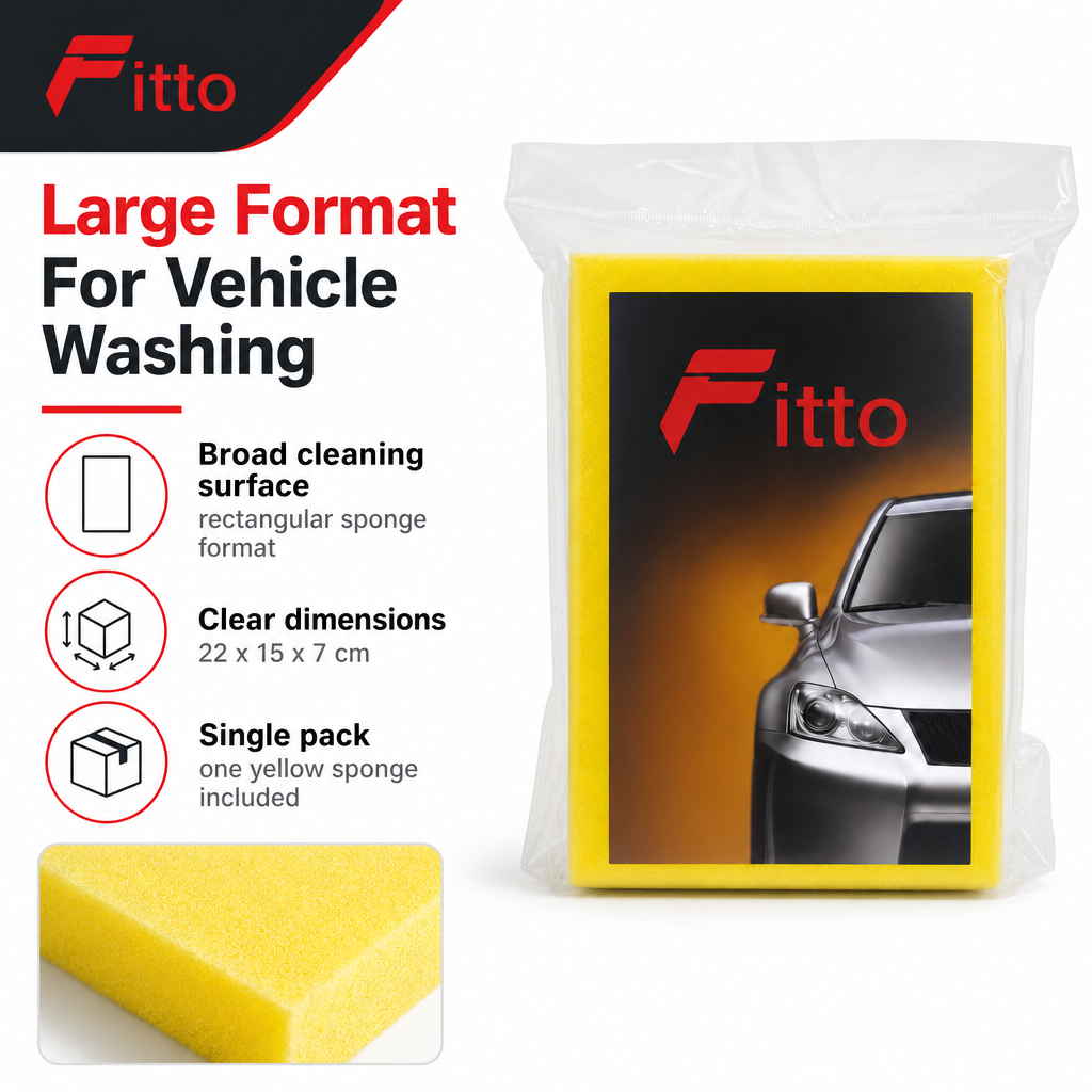 120 Pieces Large Car Wash Sponge, Yellow, 22 x 15 x 7 cm, Single Pack