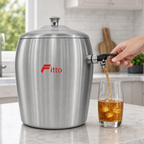 48 Pieces Stainless Steel Insulated Thermal Jug with Serving Spigot, 3.5 L, Silver and Black