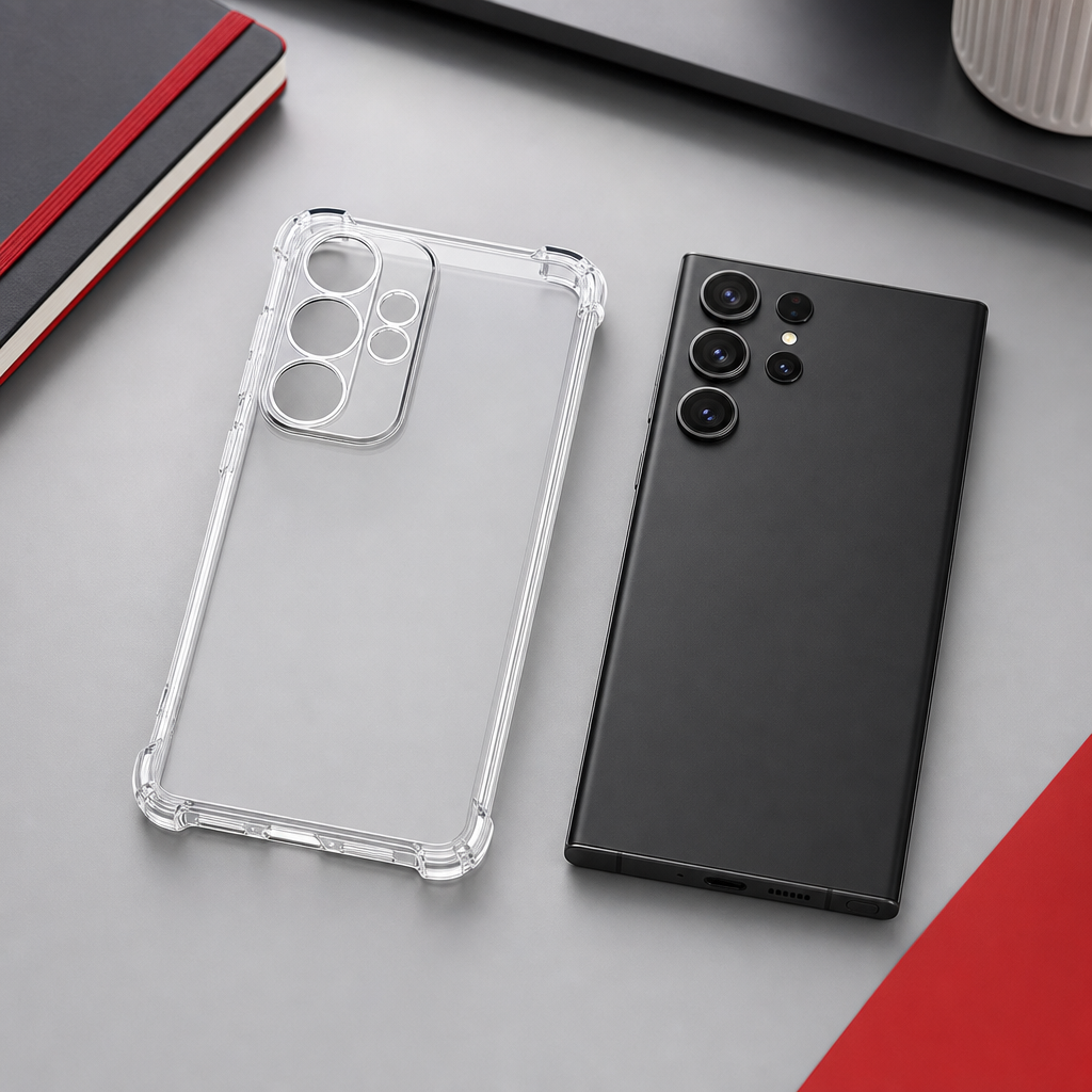 240 Pieces Clear Anti-Burst Phone Cases with Reinforced Corners for S22 Ultra