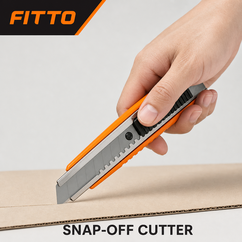 96 Pieces Snap-Off Utility Cutter, 18mm Grey and Orange, Handheld Cutting Tool for Everyday Cutting Tasks