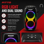 48 Pieces Outdoor Waterproof Wireless Speaker with RGB Light and Dual Sound, 28 x 15 x 13 cm