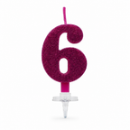 240 Pieces Sparkling Number 6 Cake Candles, 3 in, Assorted Colour, 1 Piece