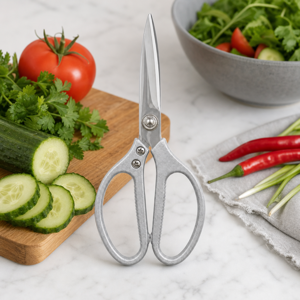 96 Pieces Kitchen Scissorses, Heavy-Duty 20 cm Food Preparation Shears, Silver Grey, 1 Piece