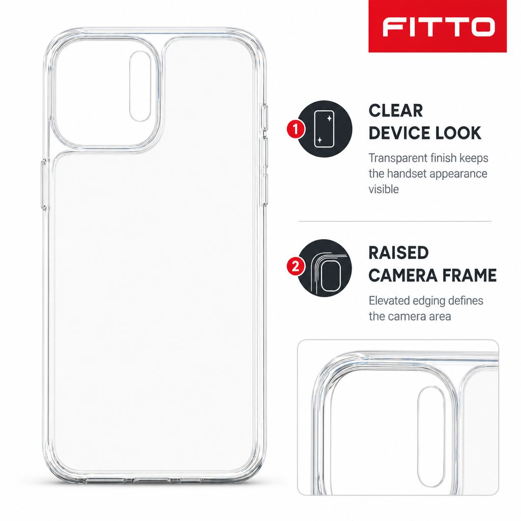 144 Pieces Phone Cases for 15 Pro Handset, Crystal Clear Transparent Cover with Raised Camera Frame