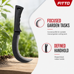 96 Pieces Curved Garden Sickle with Black Rubber Handle, 35 cm, 1 Piece