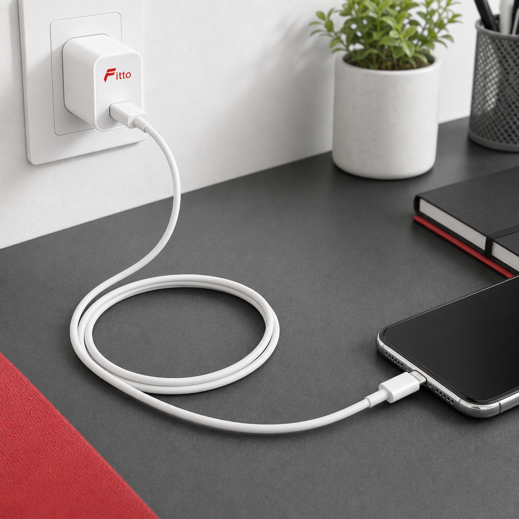 144 Pieces USB-C to Lightning Charge Cable, 1 m, White, Single Cable