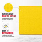 120 Pieces Waffle-Weave Microfiber Cleaning Cloth, 40 x 40 cm, Yellow